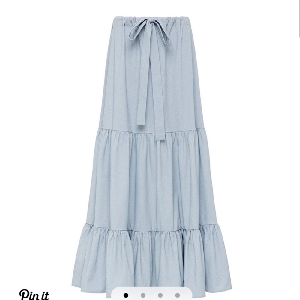 Montce Light Blue Maxi Skirt